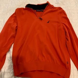 Nautica 100% Cotton Quarterzip Pullover. Size L. Like new, worn once.